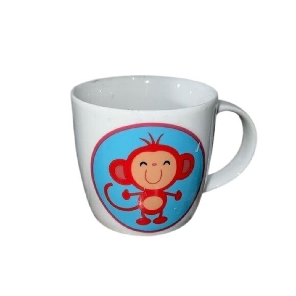 Papierchase Monkey-Themed Ceramic Mug 3" Tall Dishwasher & Microwave Safe
